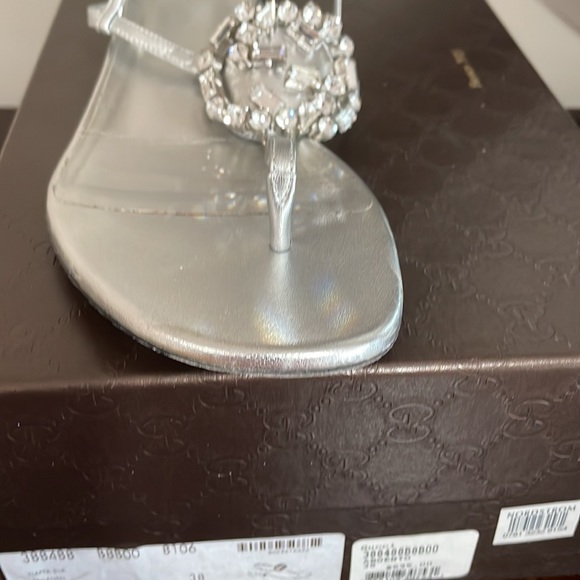 Gucci Silver Sandals, size 38, authentic - Picture 5 of 9
